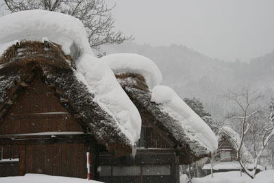白川郷の雪景色