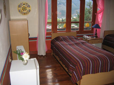ブータンのホテルの部屋