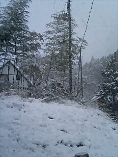 途中町の雪景色